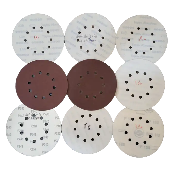 سنباده پشت کرکی 8 سوراخ دستگاه سنباده برقی - قطر 21/5 سانتیمتر