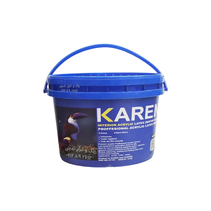 رنگ آکریلیک نیم براق کارن